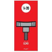 T-Handle 1/4-20 Flat, Black