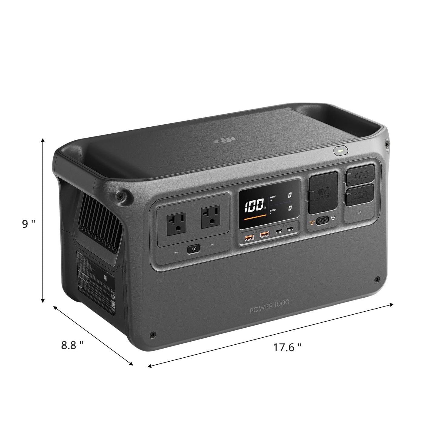 DJI Power 1000 Portable Power Station, 2200W (Peak 2600W) AC/140W - Grip Support Store