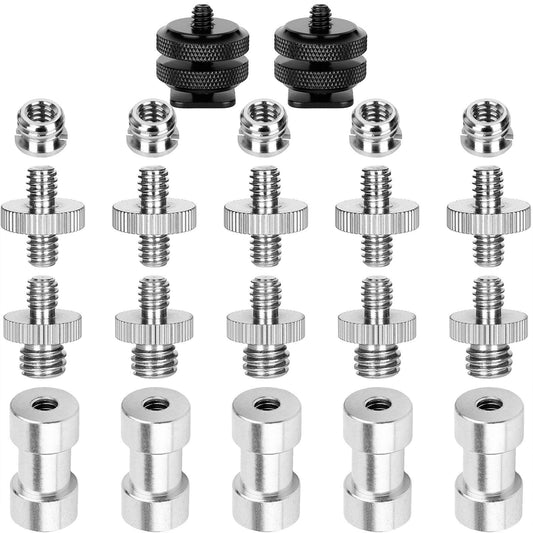 22 Pcs Camera Screw Adapters - 1/4 and 3/8