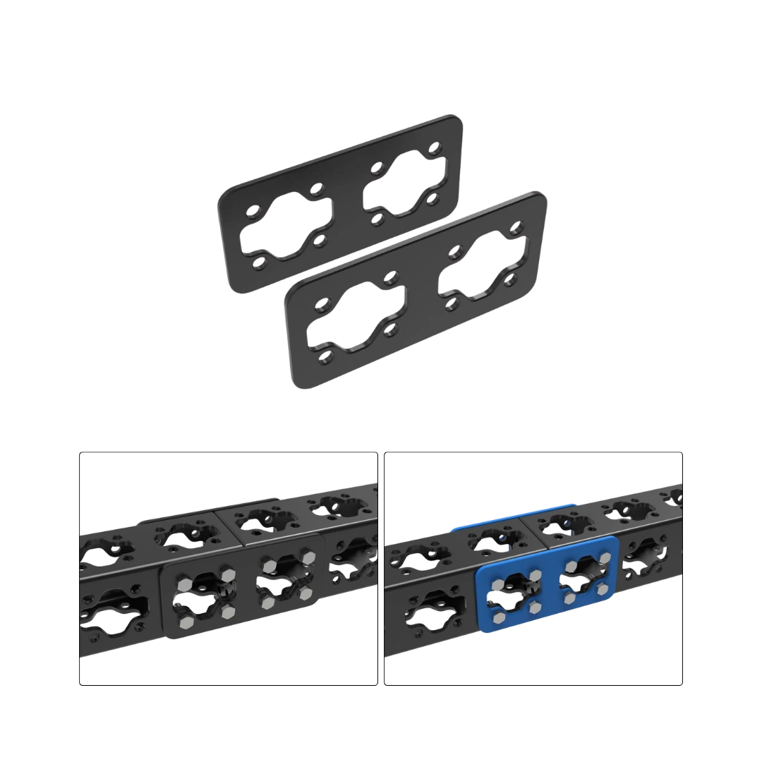 Cine Truss Splice Plate 4x8 inch, pair