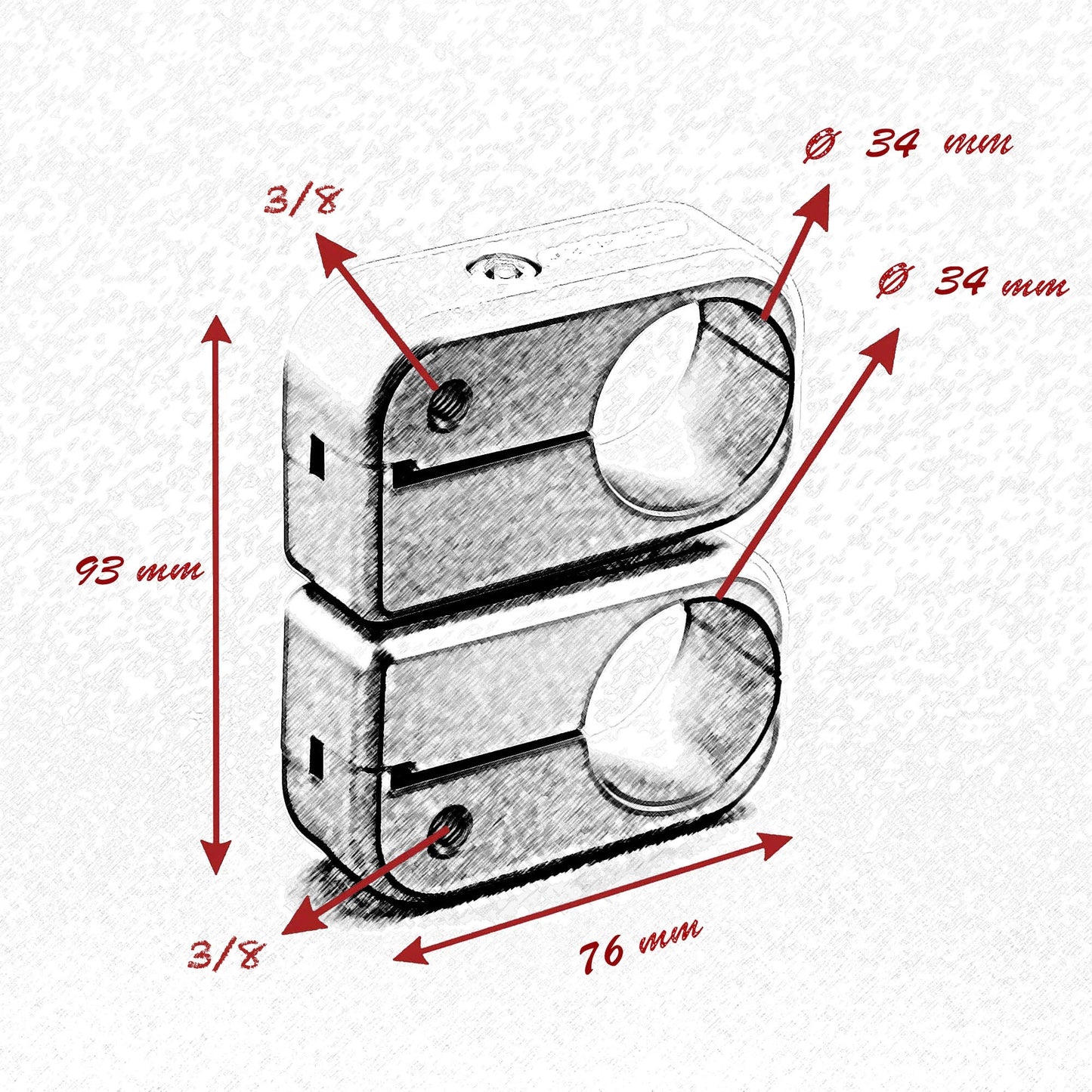 34mm - 34mm SWIVEL CLAMP SET - Grip Support Store