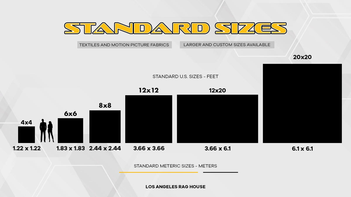 Gold/White Checker Lame by LA Rag House - size chart