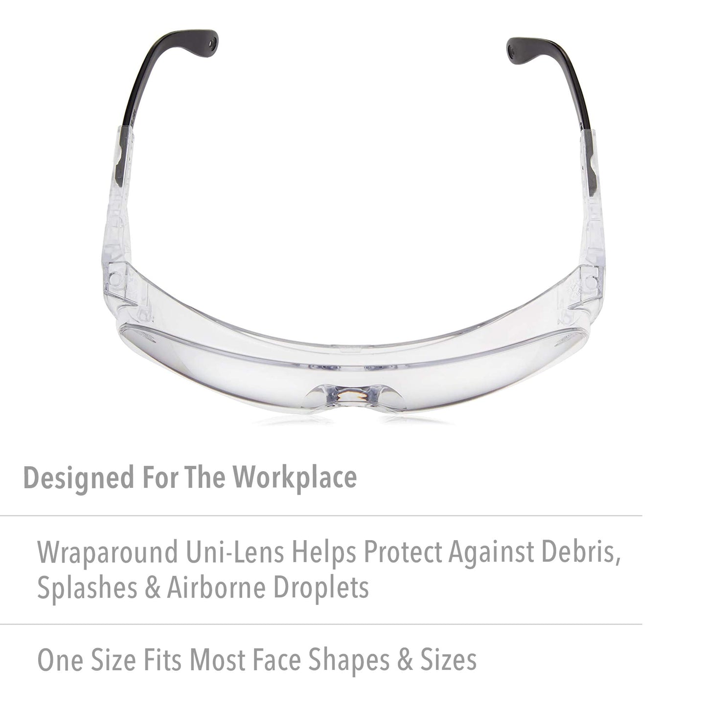 Ultra-Spec Safety Glasses with Clear extreme Anti-Fog Lens - Grip Support Store