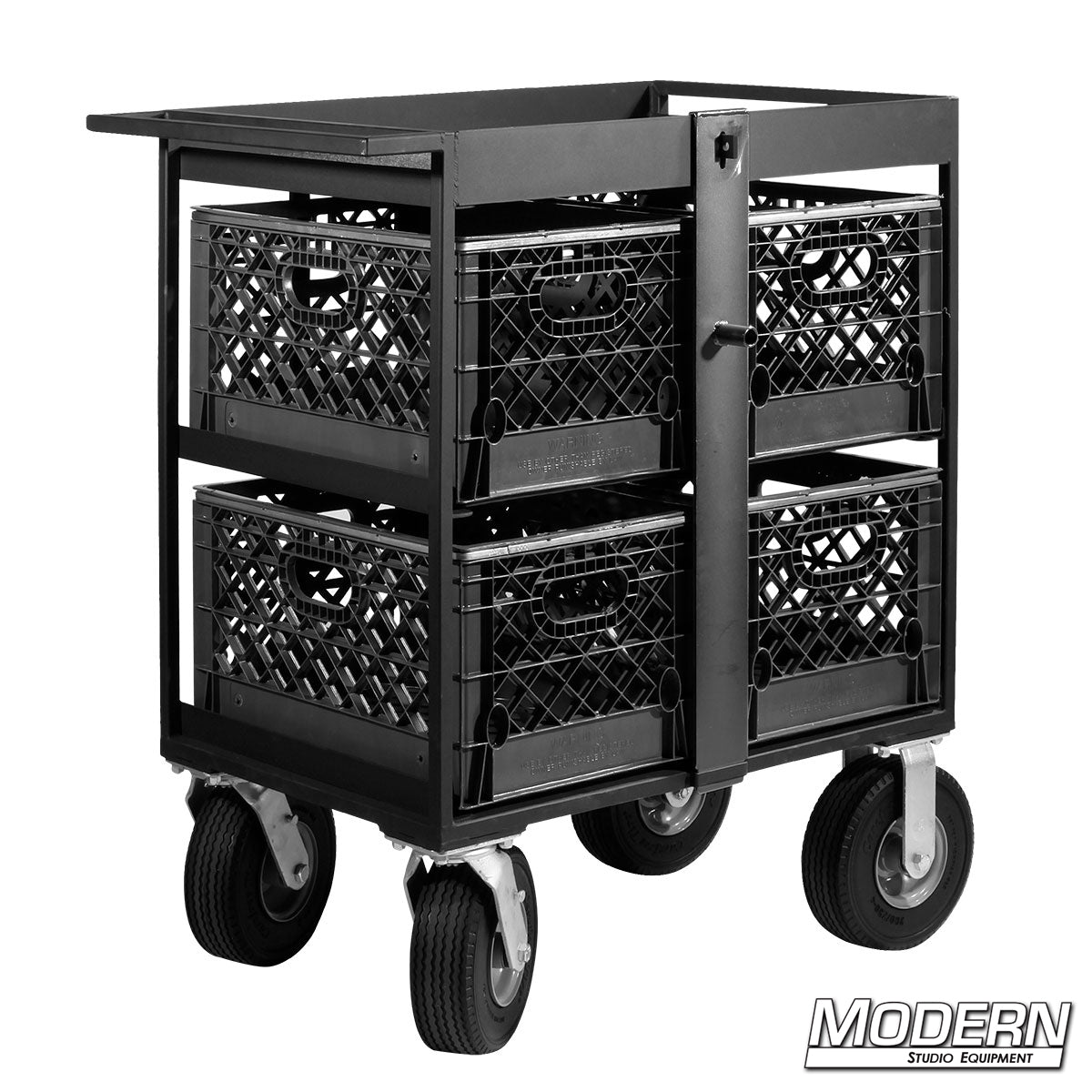 4 Place Milk Crate Cart Complete with Locking Bar - Grip Support Store