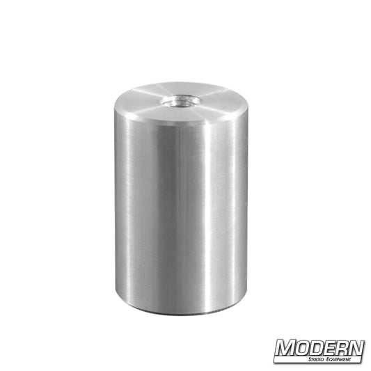 A silver aluminum Speed-Rail Starter for 1 inch, a cylindrical fitting used in film and entertainment for rigging and set construction.
