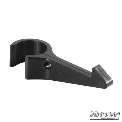 The Hangstuff — professional grip accessory for film and TV production, designed to securely hang gear on carts, stands, or pipes using 1" and 1-1/2" OD fittings | Modern Studio Equipment