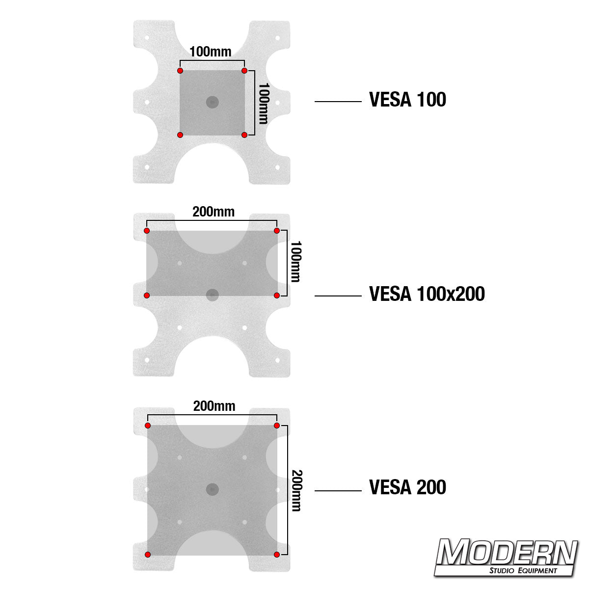 Heavy-duty Super VESA 200 Swivel Monitor Mount – precision hardware for film and studio use | Modern Studio Equipment