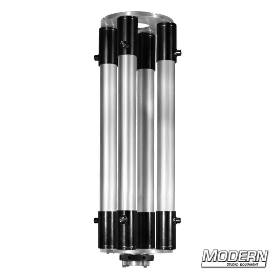 Adjustable Speed-Rail Mitchell Riser for 1-1/4 inch pipe with top and bottom sections in aluminum construction.”