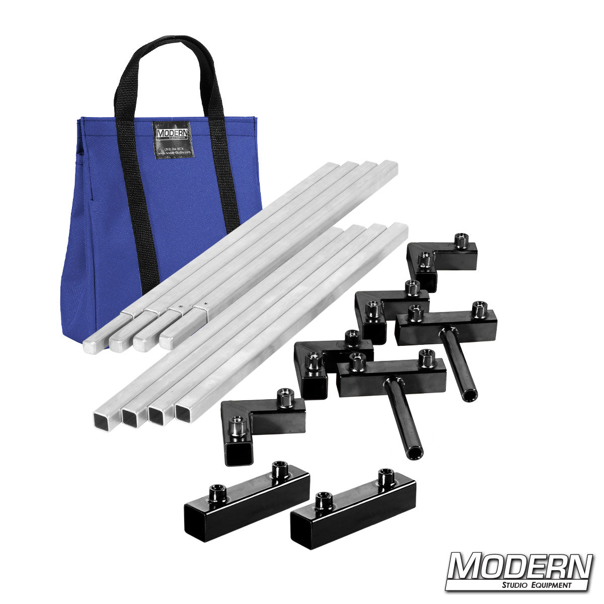 4′×4′ frame (2′ tubes) — blue finish, quick-connect corners | Modern Studio Equipment