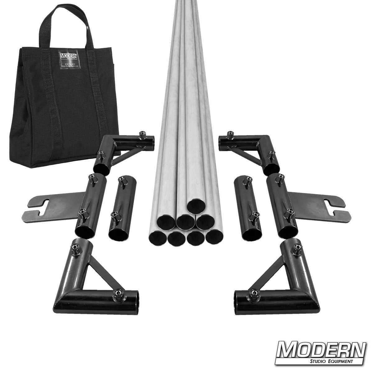 8' x 8' Breakdown Frame for Speed-Rail® with black bag— heavy-duty aluminum grip frame for film & TV production, lighting, and rigging equipment | Modern Studio Equipment