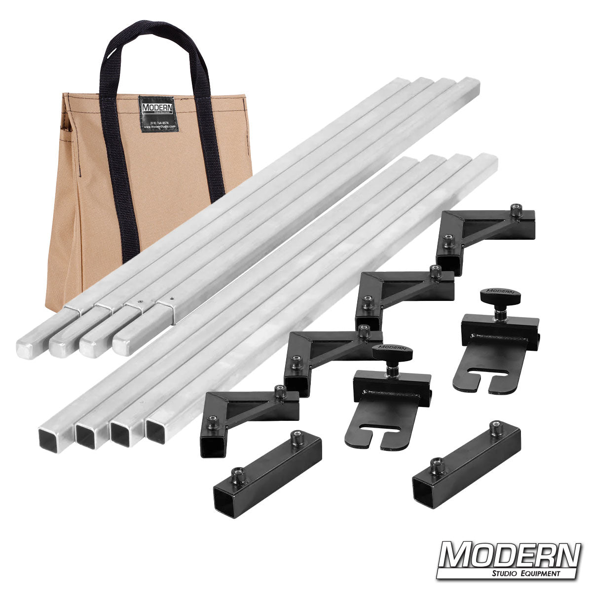 Optional hardware bag for 8 x 8 film frame kit used on professional productions