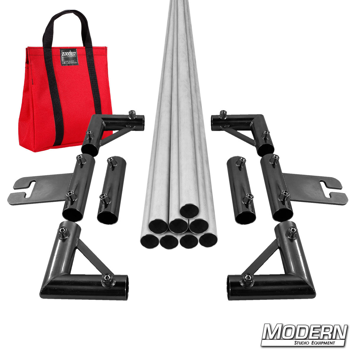 12-Foot x 12-Foot Breakdown Frame for Speed-Rail® with Red bag – Heavy-Duty Grip Frame for Film Lighting and Rigging | Modern Studio Equipment