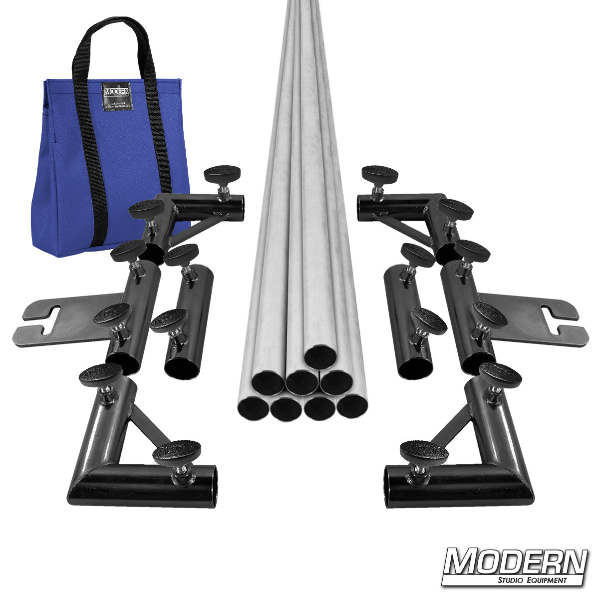12-Foot x 12-Foot Breakdown Frame for Speed-Rail® with Blue bag and T-Handles – Heavy-Duty Grip Frame for Film Lighting and Rigging | Modern Studio Equipment
