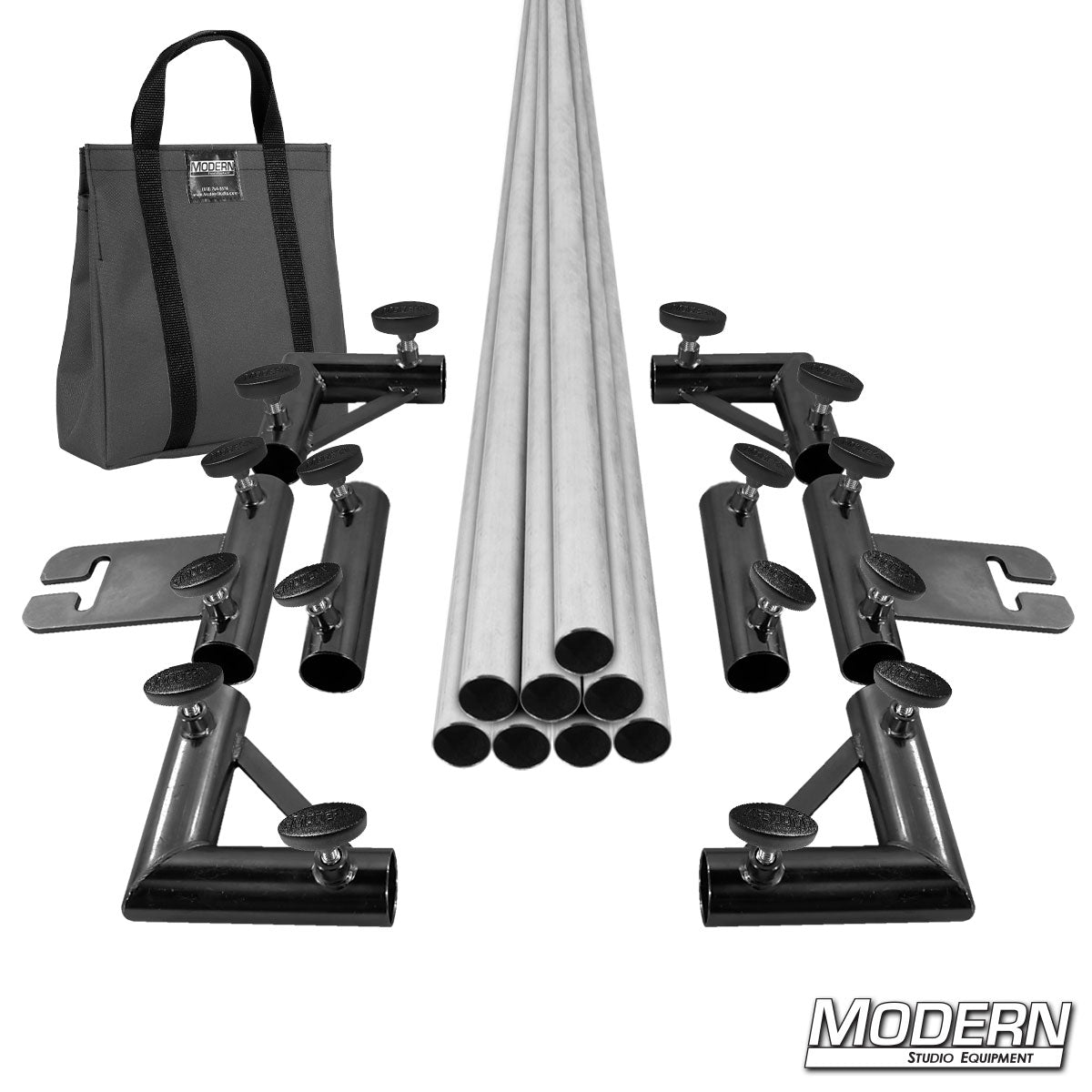 12-Foot x 12-Foot Breakdown Frame for Speed-Rail® with Grey bag and T-Handles – Heavy-Duty Grip Frame for Film Lighting and Rigging | Modern Studio Equipment