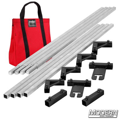 12' x 12' Breakdown Frame with red storage bag – portable grip frame kit for film and studio use | Modern Studio Equipment