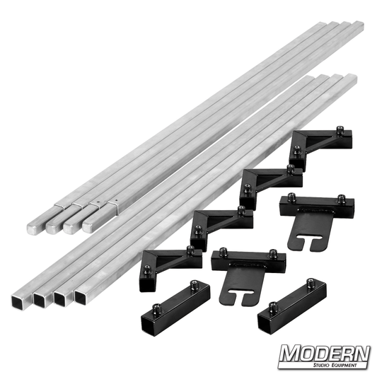 12-Foot x 12-Foot Breakdown Frame with 6-Foot Tubes – Professional Speed-Rail® Grip Frame for Film Lighting and Rigging | Modern Studio Equipment