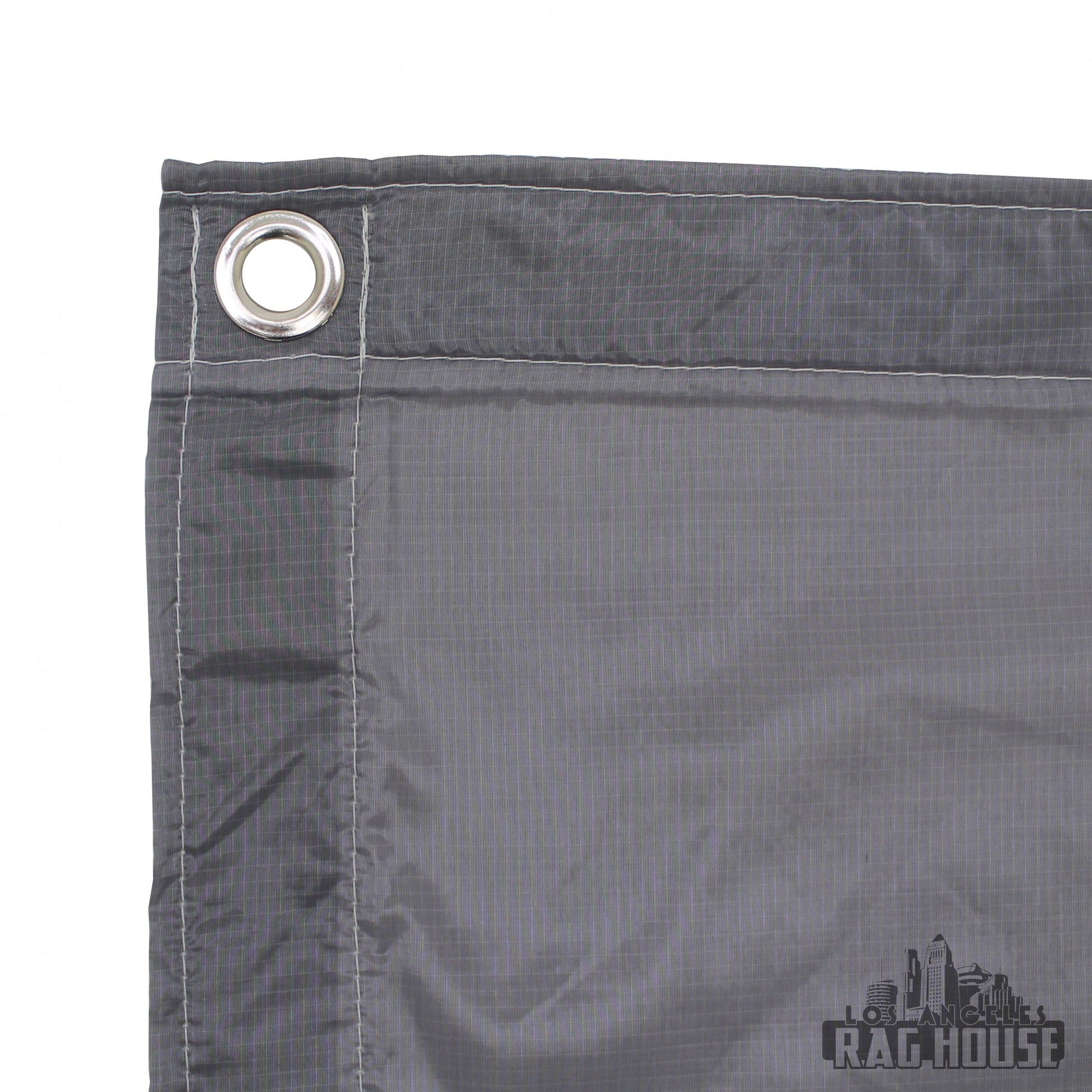 1/2 Grid Silent 15% Grey by LA Rag House - grey grid cloth diffusion