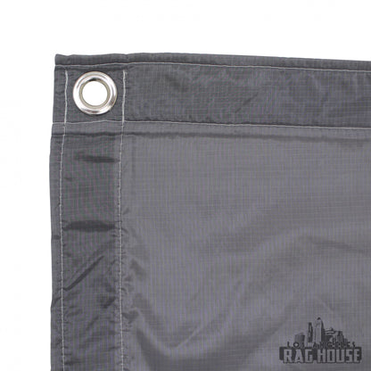1/2 Grid Silent 15% Grey by LA Rag House - grey grid cloth diffusion