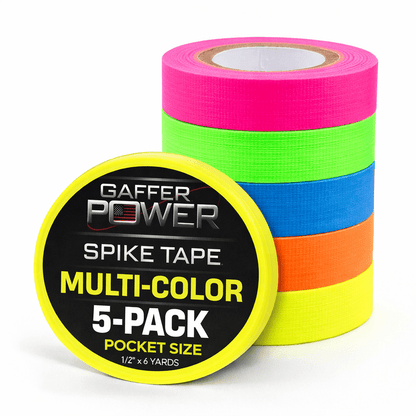 Gaffer Tape — Fluoro 5-Pack, 1/2" x 6yd