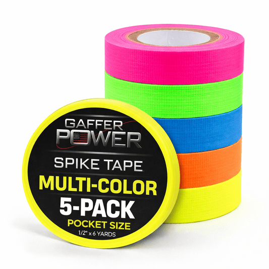 Gaffer Tape — Fluoro 5-Pack, 1/2" x 6yd