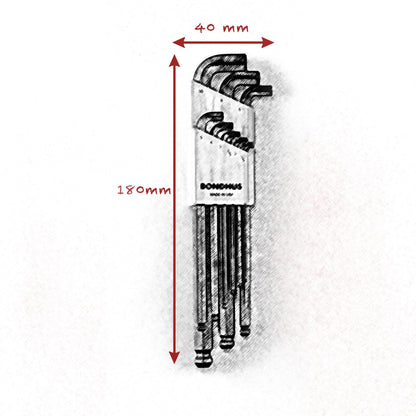 ALLEN KEY METRIC STUBBY SET