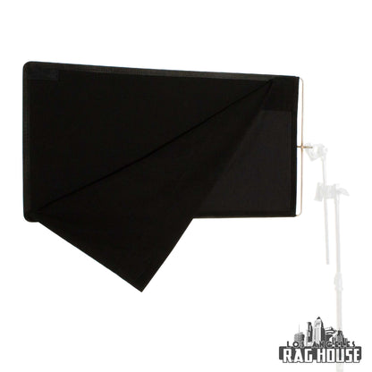 24"x48" Solid Black Floppy by LA Rag House - solid black floppy flag
