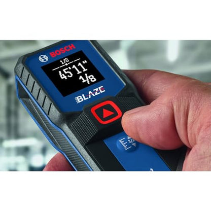 BOSCH 100 Ft Blaze Laser Distance Measure, Includes 2 AA Batteries