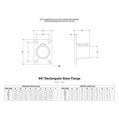Hollaender® Fitting Rectangular Base Flange