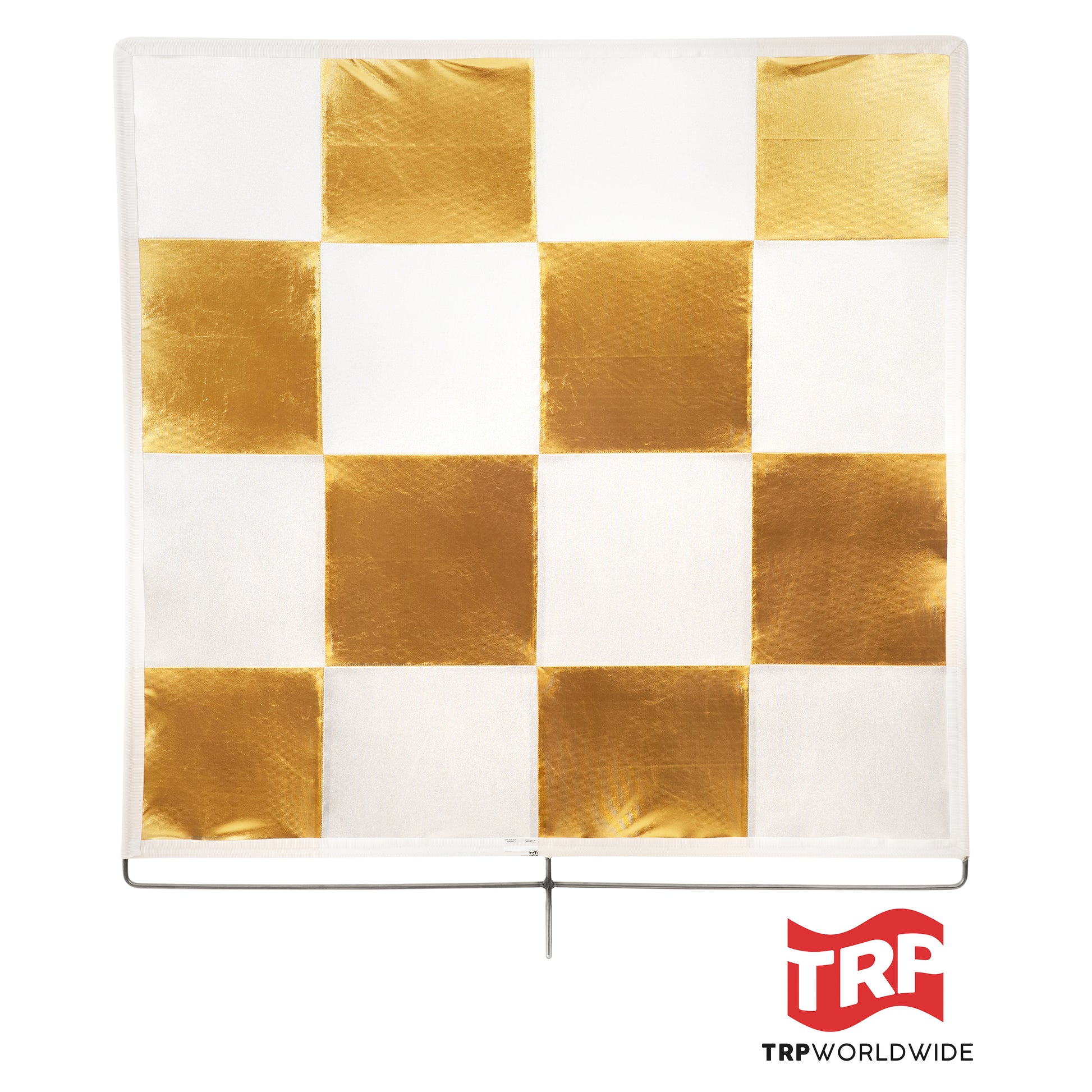 48" X 48" Silver & Gold Checkerboard Lamé