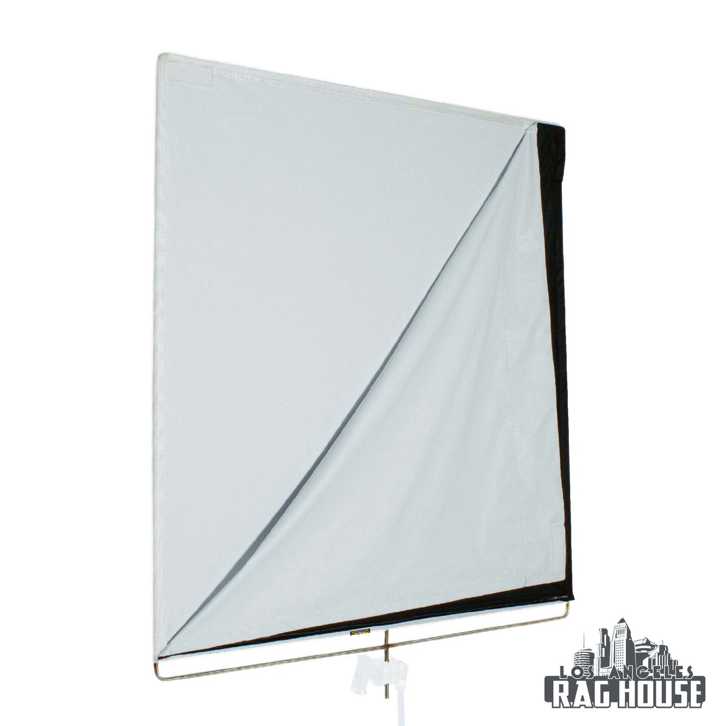 48"x48" Whitebounce B/W Floppy by LA Rag House - black side of floppy