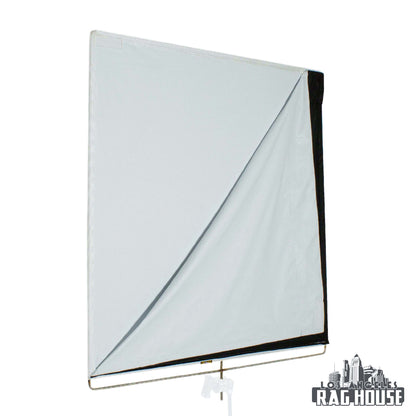 48"x48" Whitebounce B/W Floppy by LA Rag House - black side of floppy