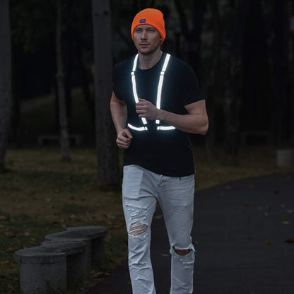 Reflective Vest with Hi Vis Bands - One Size Fits All