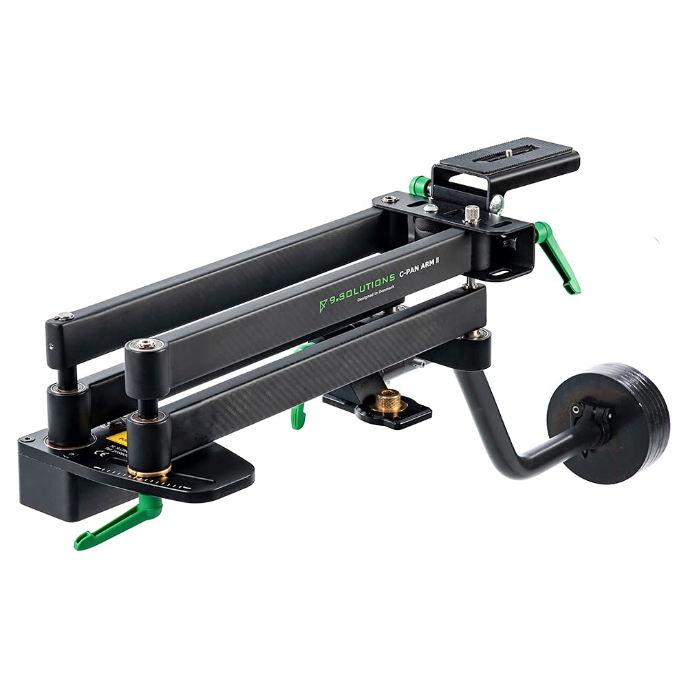 9.Solutions C-Pan Arm II, Carbon Fiber, Lighter-Weight, Upgraded Smoothness, 9.CPA2C, Slider, Jib/Crane for Different pan/Movement, for Photography, Videography & Filmmaking