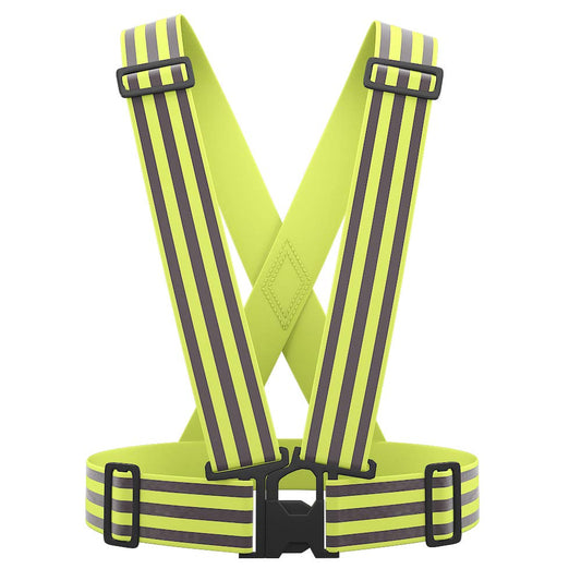 Reflective Vest with Hi Vis Bands - One Size Fits All