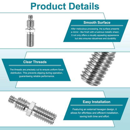 Screws Adapter 1/4" to 3/8" Male Thread, 2Pcs