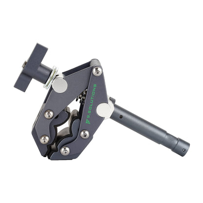 9.Solutions Savior Clamp With Stud, Articulated Jaws, 3.5In Long, 5/8" Baby Pin, Max Load: 66lbs, 9.XS1005A, fit firmly onto any oddly shaped object