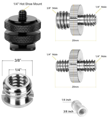 22 Pcs Camera Screw Adapters - 1/4 and 3/8