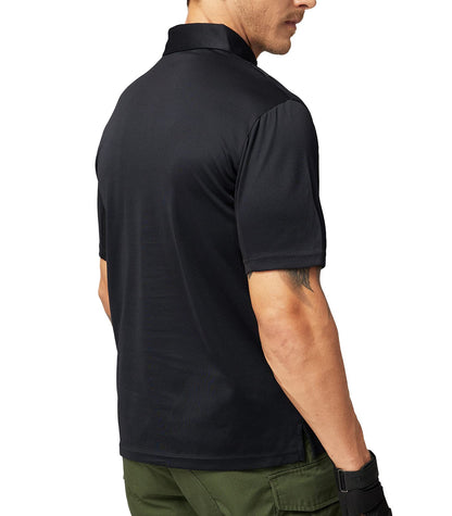 Show Black Polo Short Sleeve Shirts, Moisture-Wicking