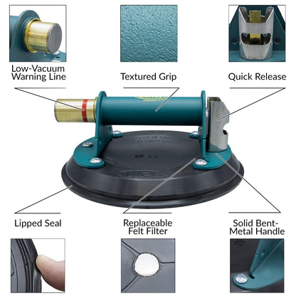 Wood's Powr-Grip 8" Suction Cup with Metal Handle and Carrying Case