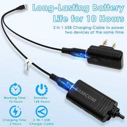 Wireless Earpiece with Clear tube for Two-Way Radios