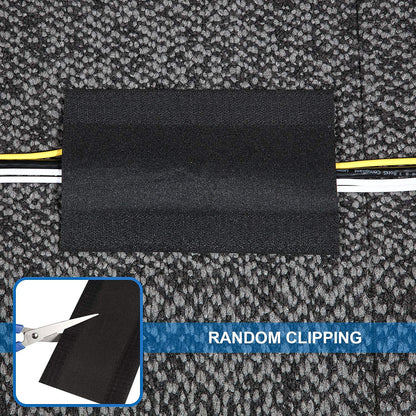 4" Velcro Grip for Cable Cords on Carpets, 2-Pack (10 ft)