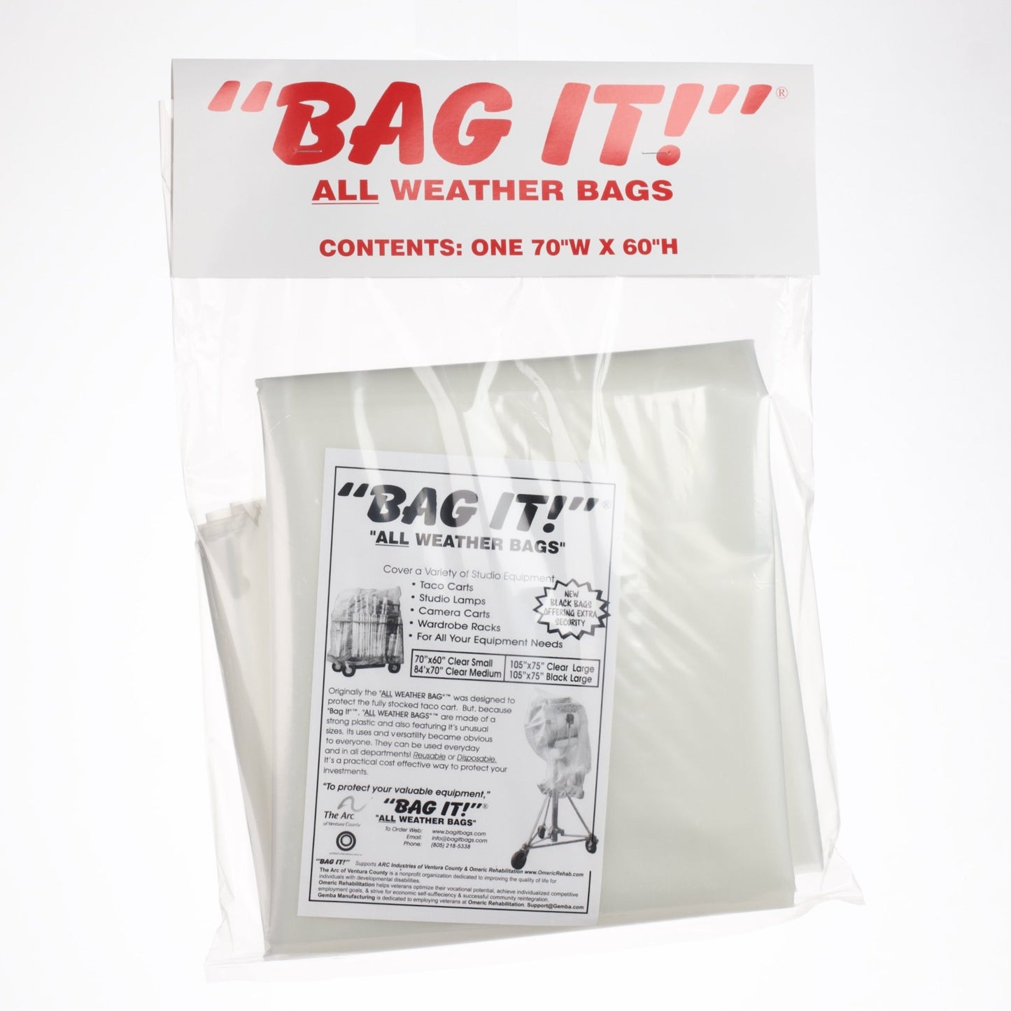 Bag It - All Weather Bags - Sm, Med or Lrg.