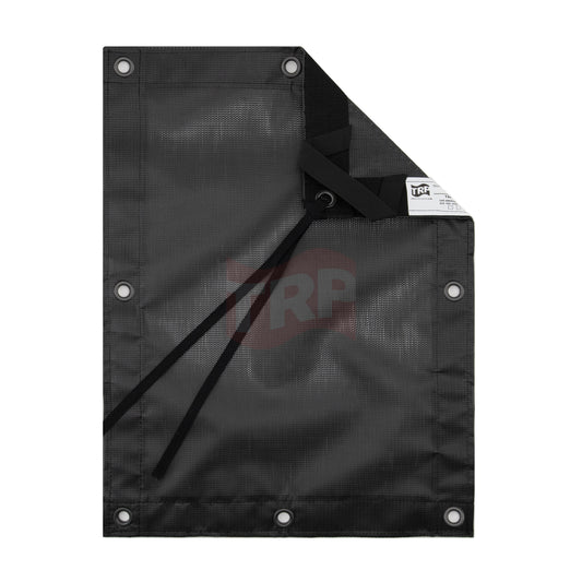 4' X 4' Black Wind Solid, Slip-On