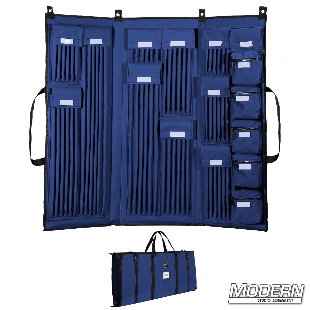 3-Fold Deluxe blue 5/8-Inch Rod Bag – Heavy-Duty Carrying Case for Grip Equipment and Film Lighting Hardware | Modern Studio Equipment