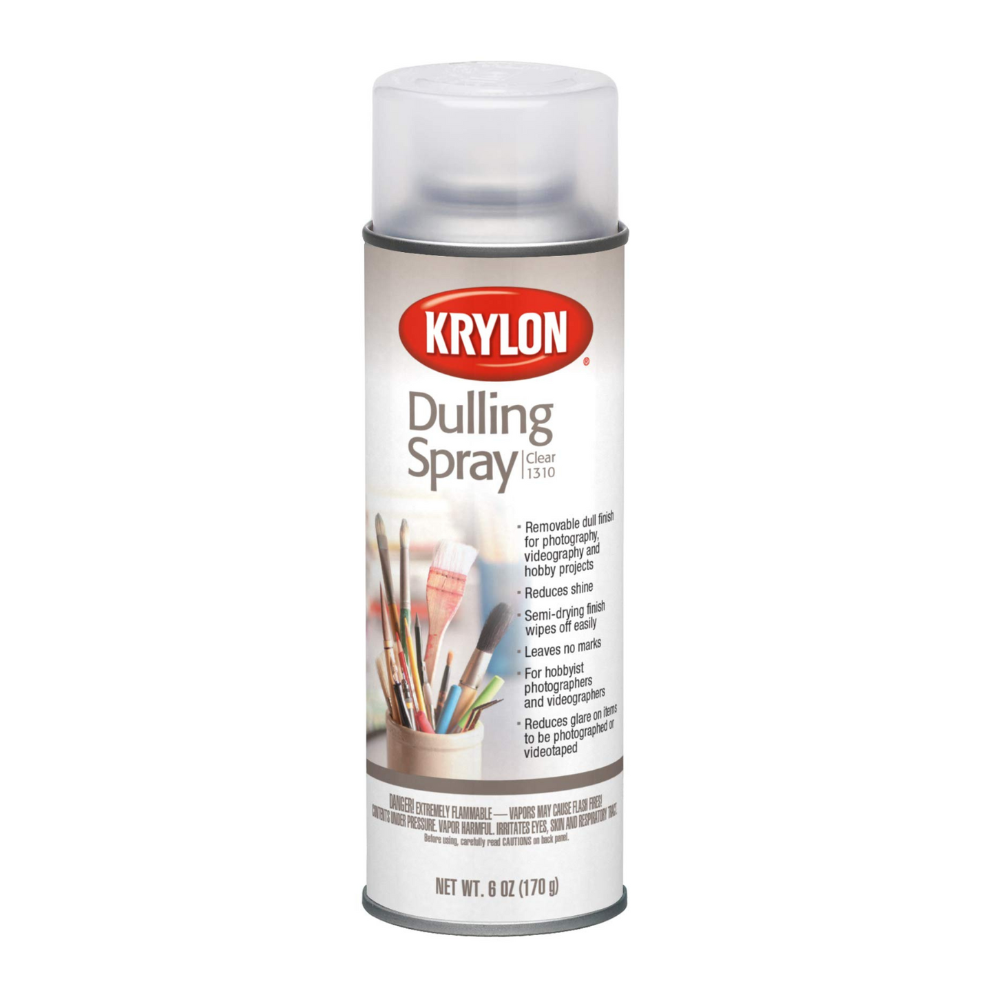 Krylon Clear Dulling Spray Paint, 6 oz, Dull Finish