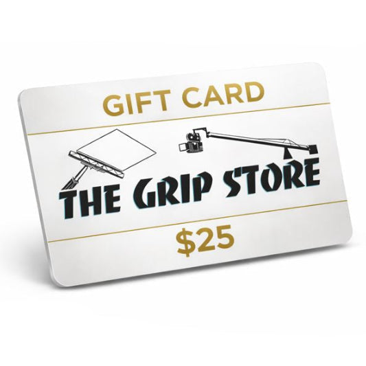 Gift card from The Grip Store with a $25 value on a white background