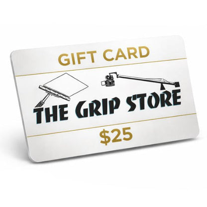 Gift card from The Grip Store with a $25 value on a white background