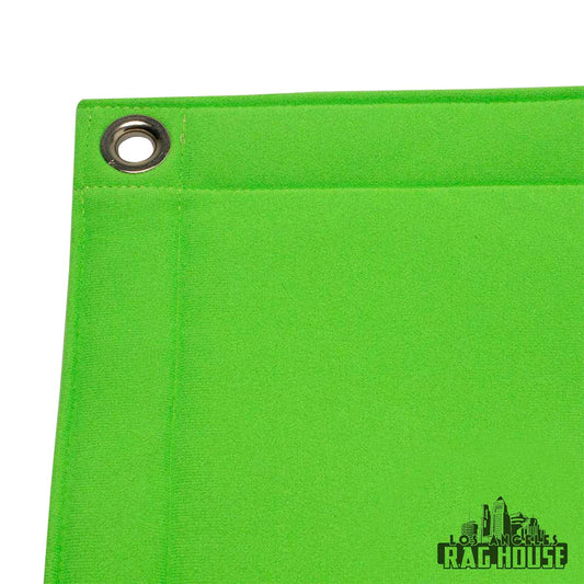 Digital Green Tempo by LA Rag House - green screen fabric on frame
