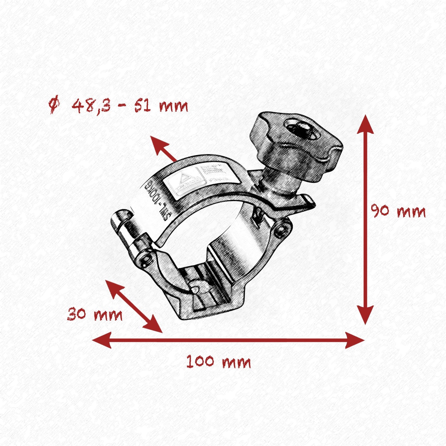 48.3 - 51mm HALF COUPLER CLAMP SET