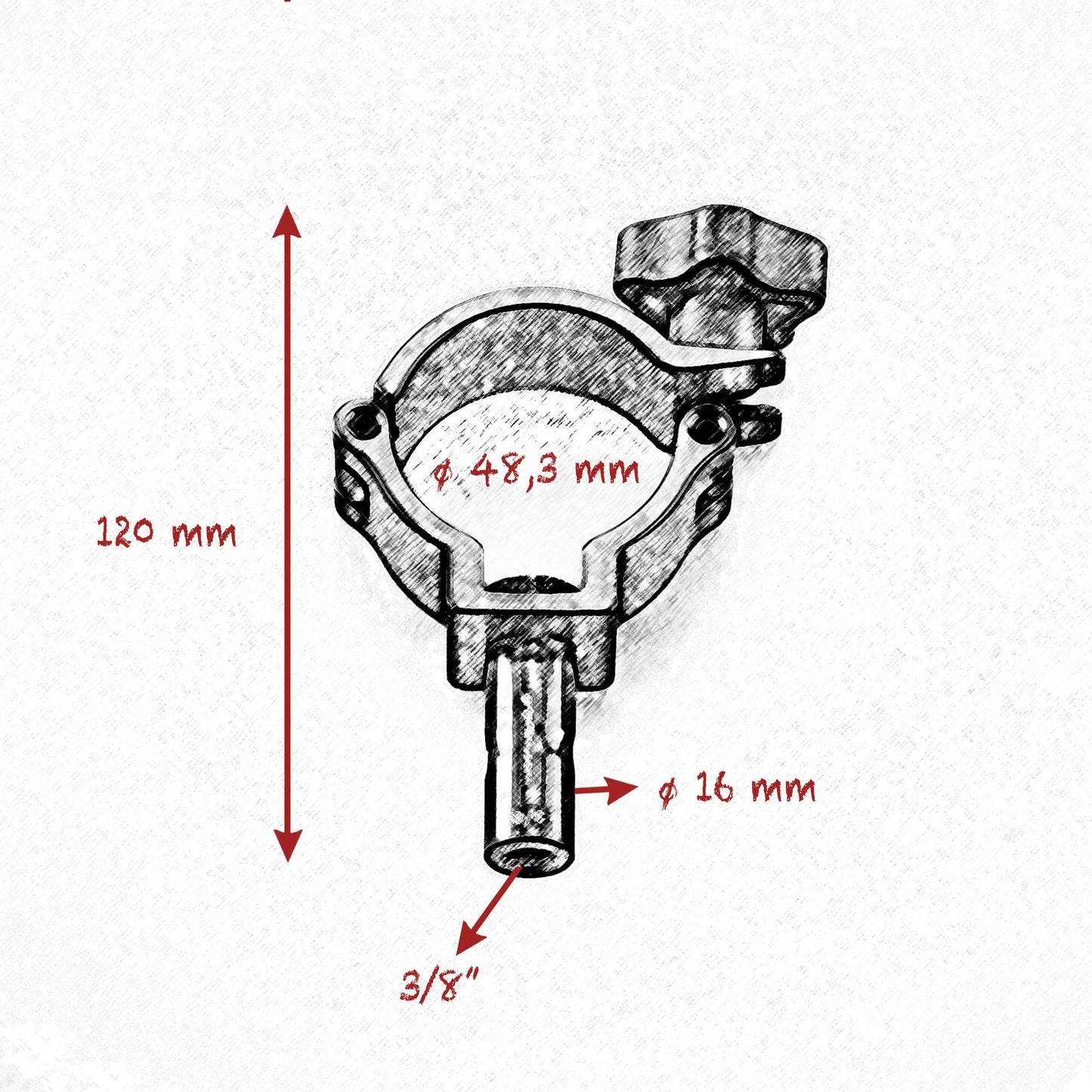 48.3mm (1" 1/2) - 16mm SCAFFOLD CLAMP SET